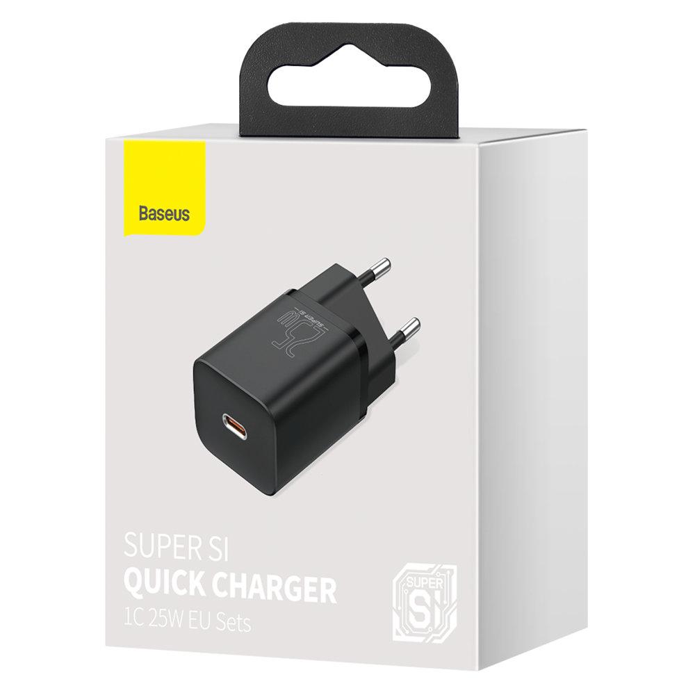 Baseus Caricabatteria USB-C 25W super-si quick charger black CCSP020101
