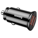 Baseus caricabatteria da auto 2xUSB QC3.0 5A 30W black Circular CCALL-YD01