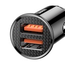 Baseus caricabatteria da auto 2xUSB QC3.0 5A 30W black Circular CCALL-YD01