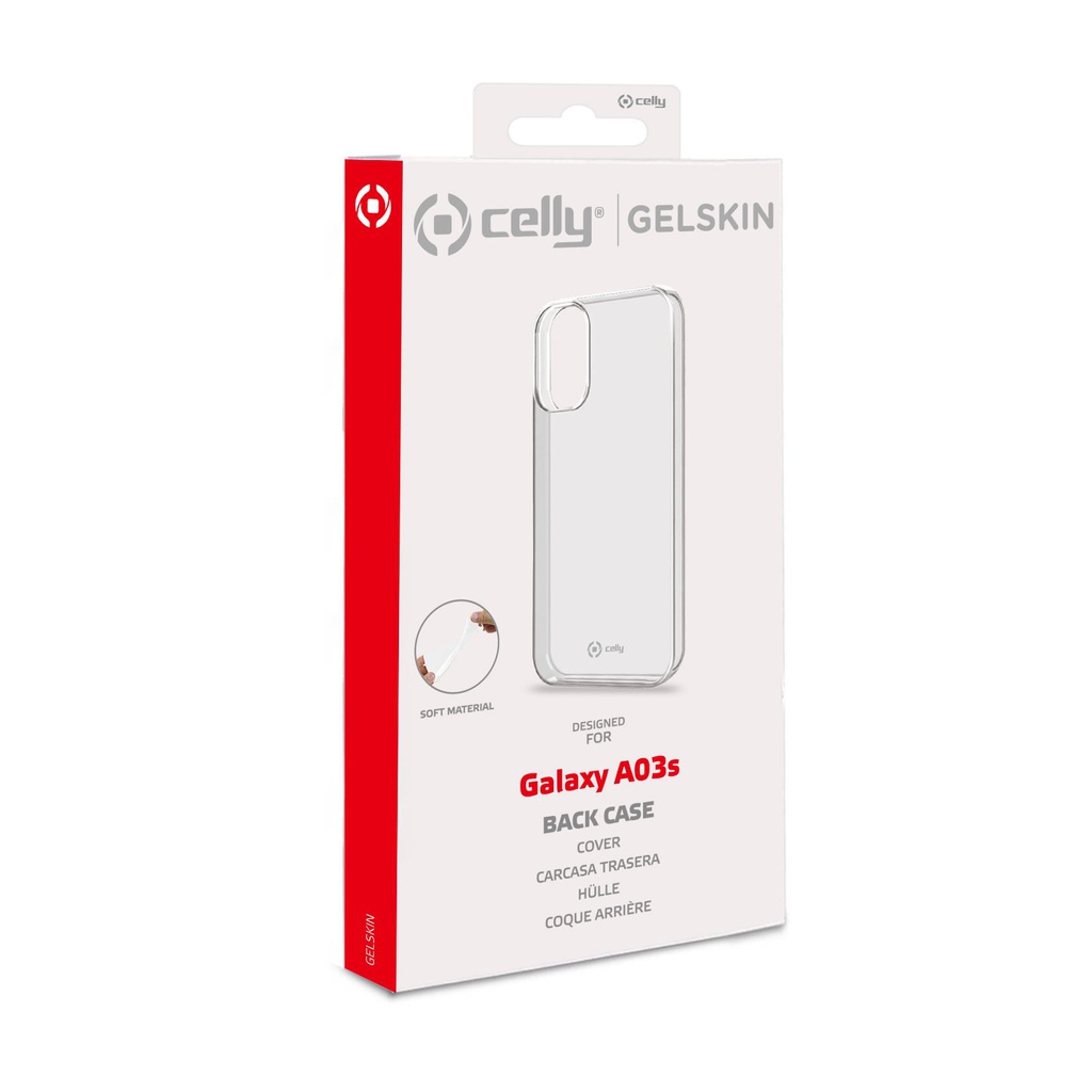 Custodia Celly Samsung A03s cover tpu trasparente GELSKIN971