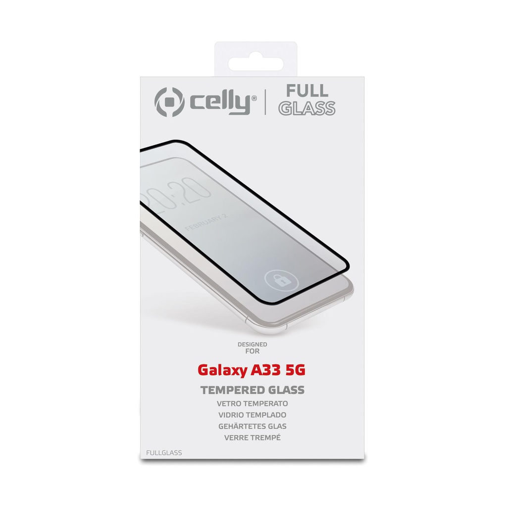 Pellicola vetro Celly Samsung A33 5G full glass black FULLGLASS989BK