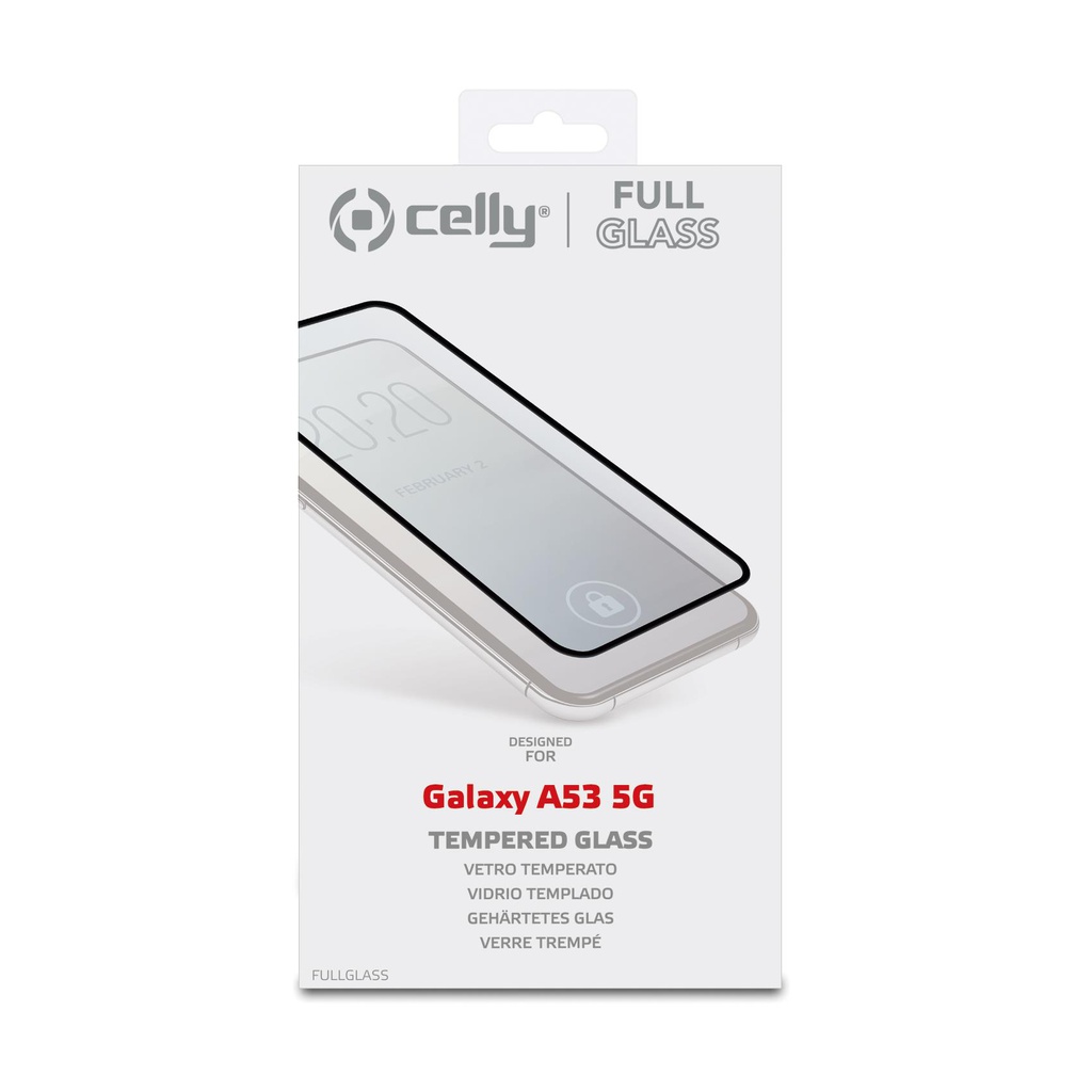 Pellicola vetro Celly Samsung A53 5G full glass black FULLGLASS996BK