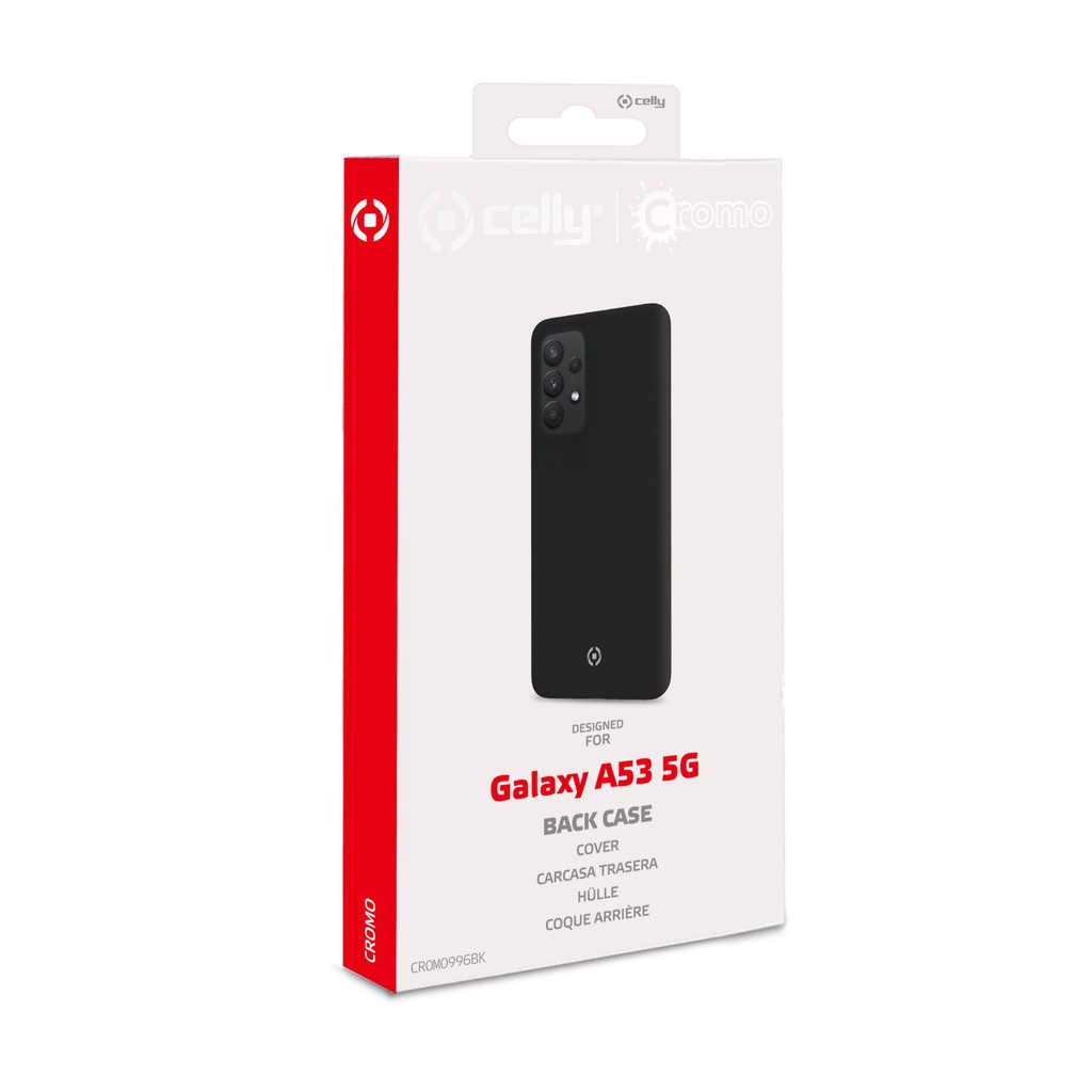Custodia Celly Samsung A53 5G cover cromo black CROMO996BK
