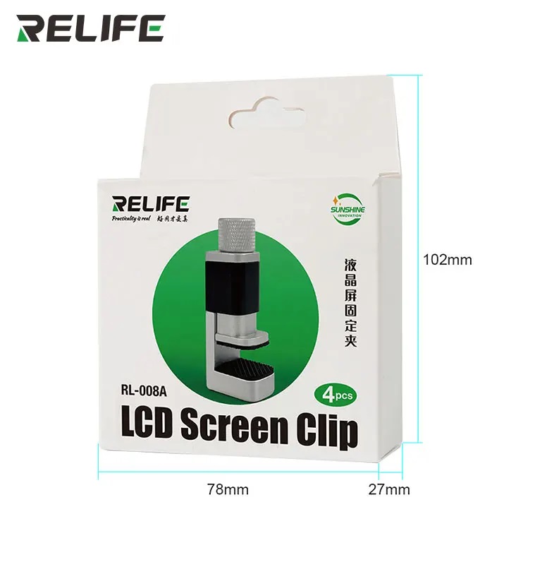 Relife RL-008A morsetto professionale incollaggio vetro display 4 pz.