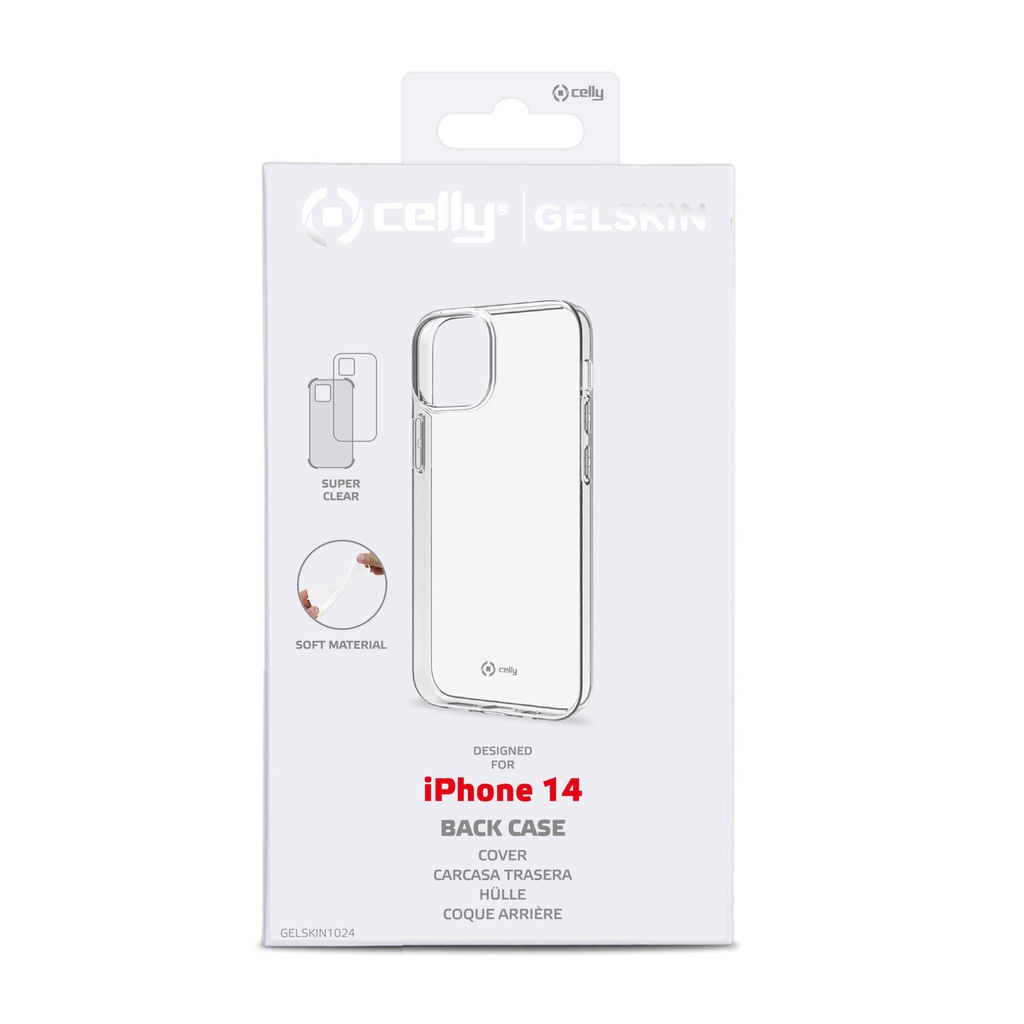 Custodia Celly iPhone 14 cover tpu trasparente GELSKIN1024