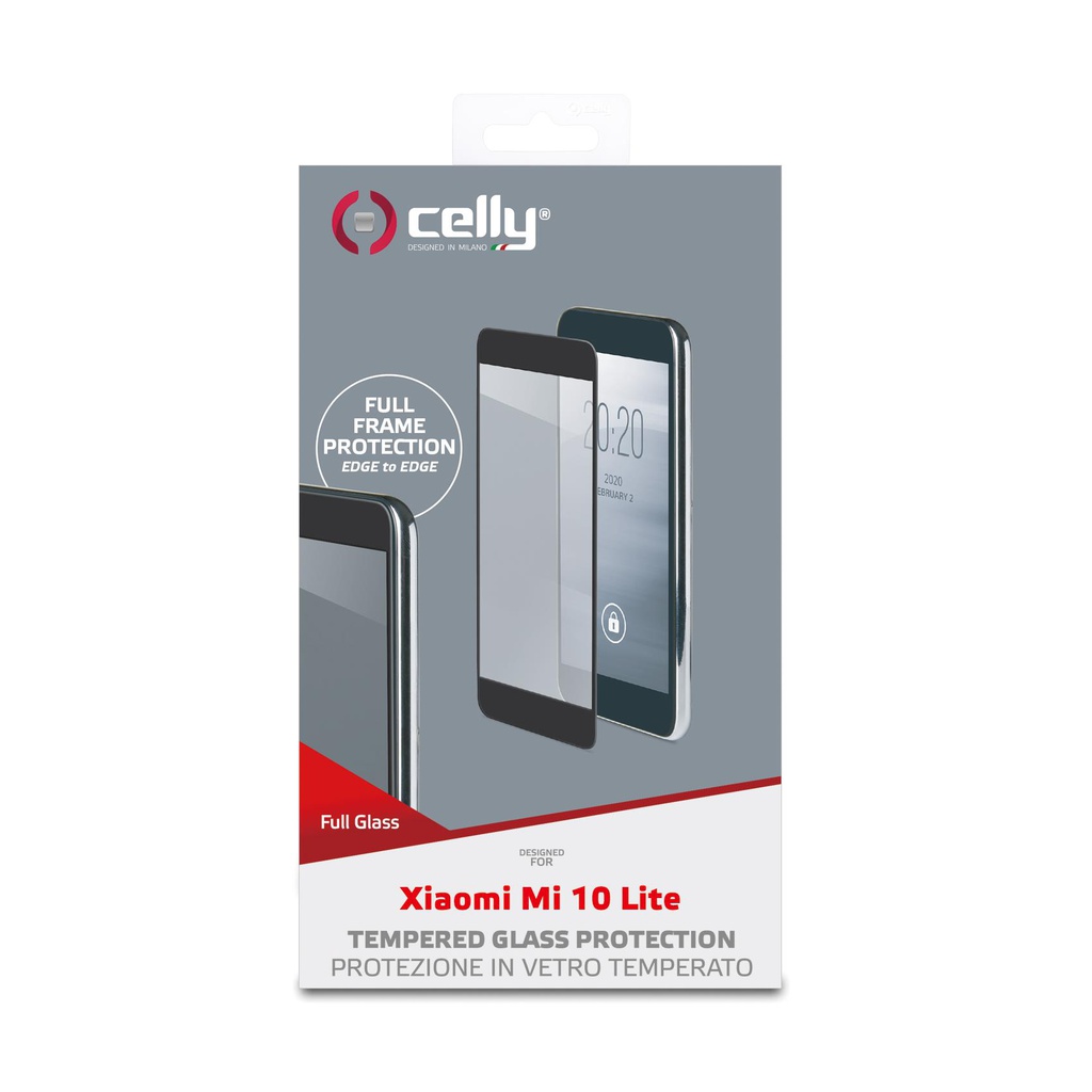 Pellicola vetro Celly Xiaomi Mi Note 10 Lite Full Glass FULLGLASS924BK
