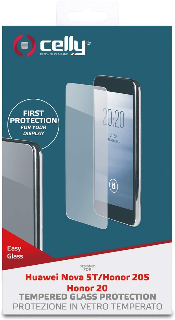 Pellicola vetro Celly Honor 20, Nova 5T, Honor 20s easy glass EASY852