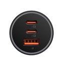 Baseus caricabatteria da auto 65W porta USB + 2 porte USB-C Golden Contactor Pro gray CGJP010013