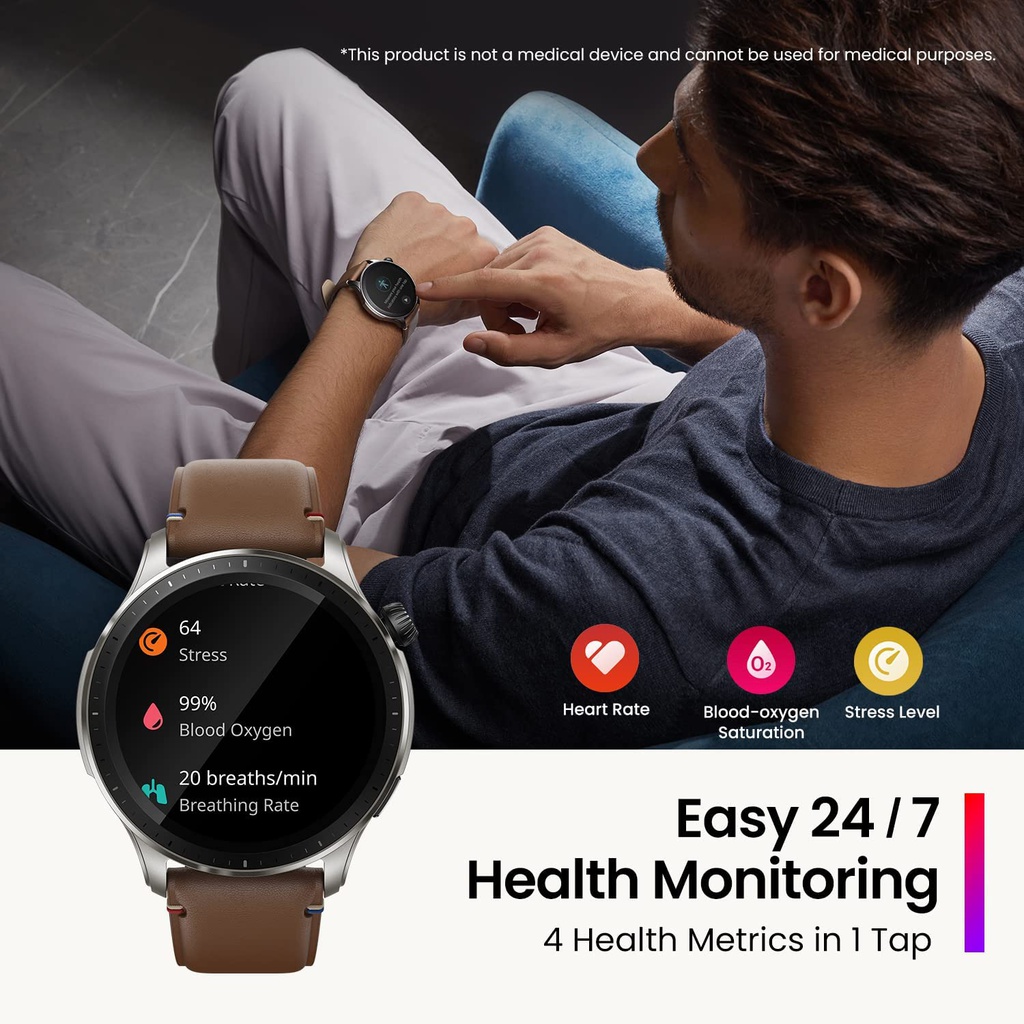Amazfit GTR 4 smartwatch vintage brown W2166EU3N