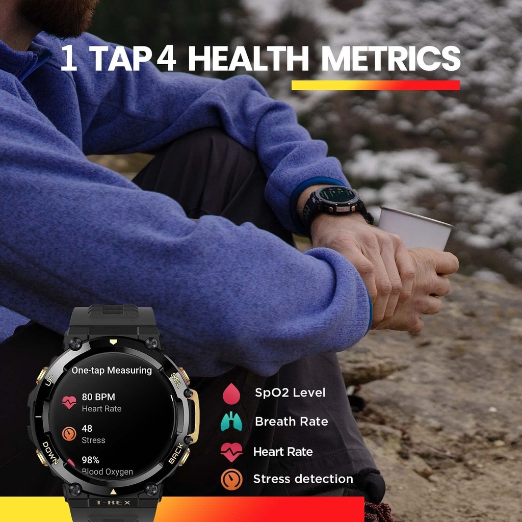 Amazfit T-Rex 2 smartwatch ember black W2170OV6N