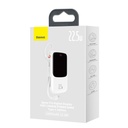 Baseus power bank 10000 mAh 22.5W Qpow Pro con cavo Type-C integrato white PPQD020102