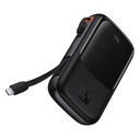 Baseus power bank 10000 mAh 22.5W Qpow Pro con cavo Type-C integrato black PPQD020101