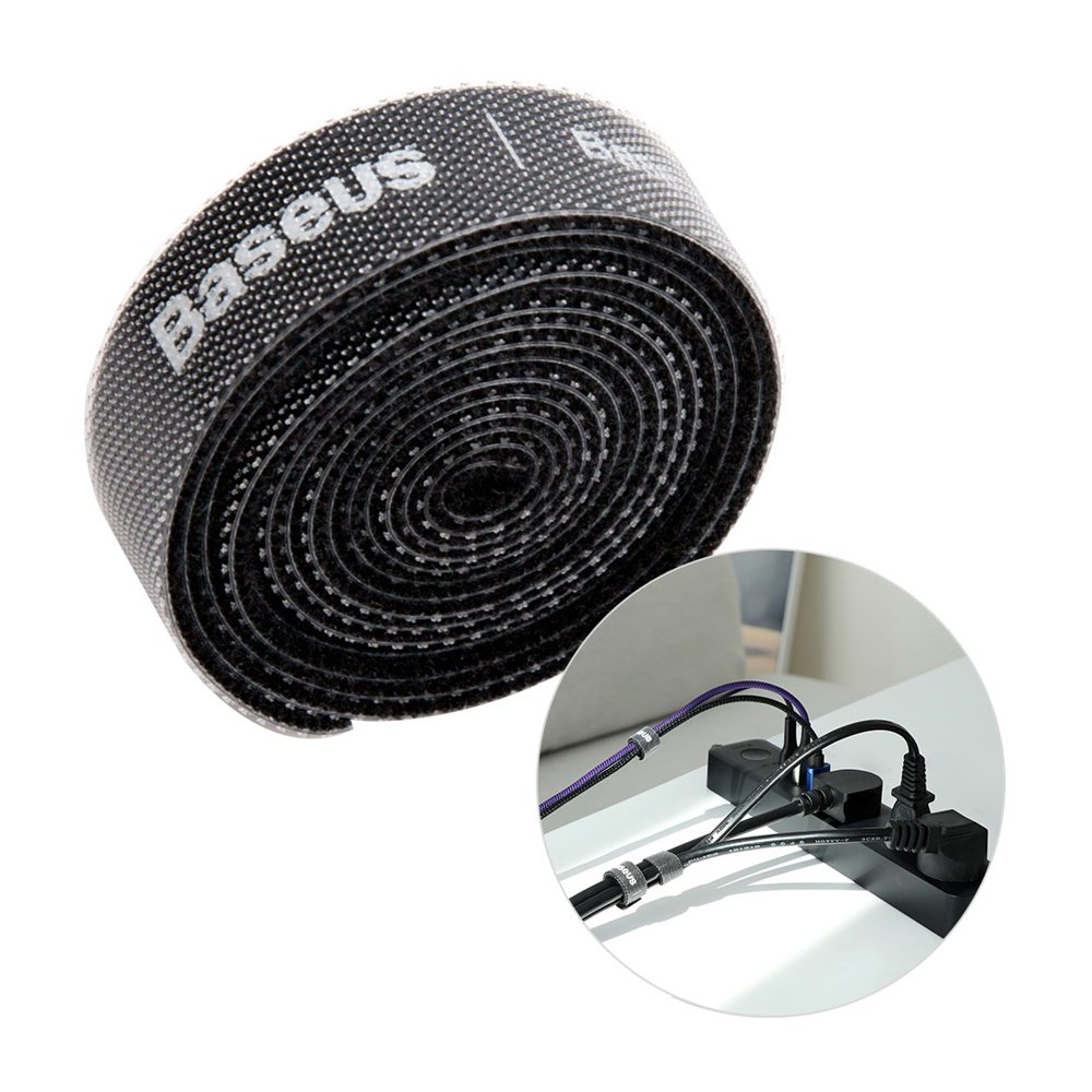 Baseus Colourful Circle nastro in velcro 1mt black ACMGT-E01
