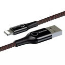 Baseus cavo dati Lightning 2.4A 1mt C-shaped Light Intelligent power-off black CALCD-01