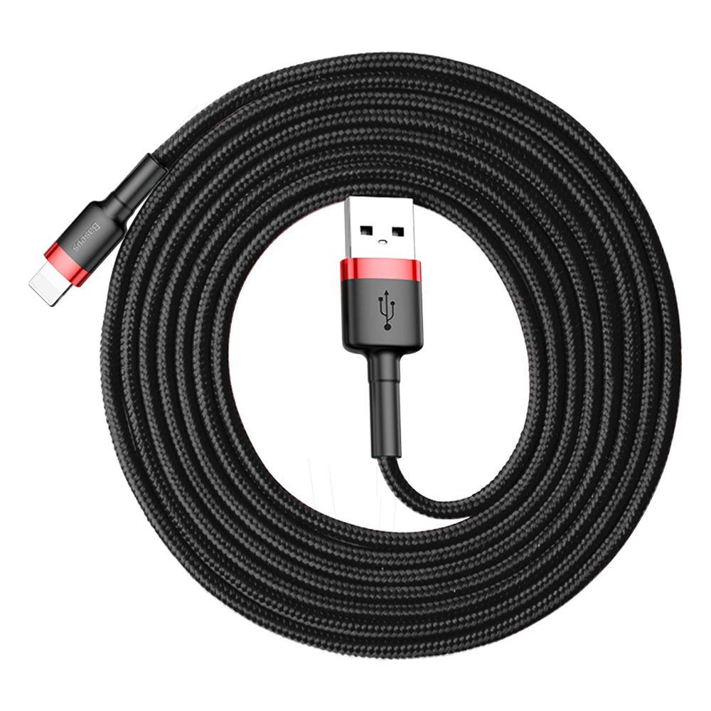 Baseus cavo dati Lightning 1.5A 2mt cafule red black CALKLF-C19