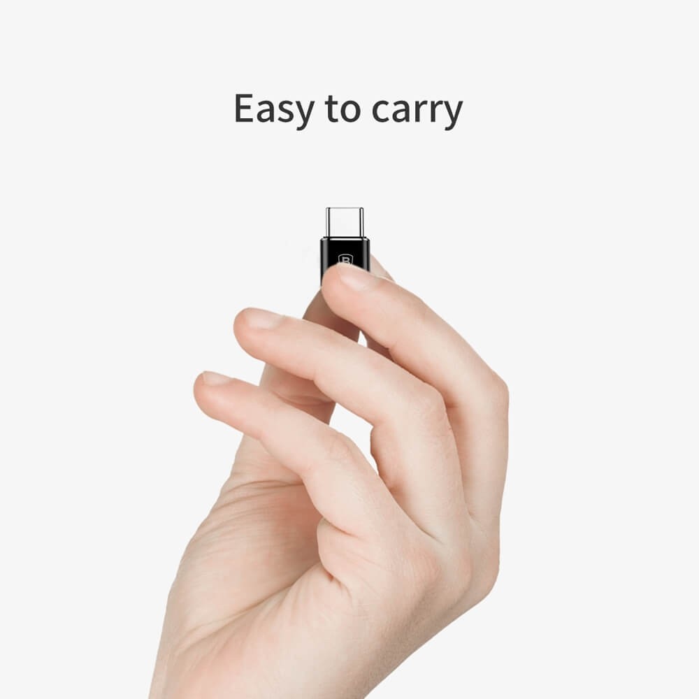 Baseus adattatore USB-C a Micro USB Converter Mini black CAMOTG-01