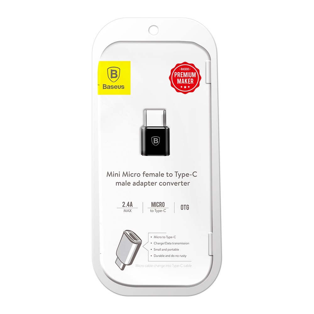 Baseus adattatore USB-C a Micro USB Converter Mini black CAMOTG-01