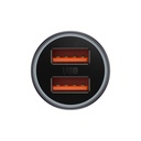 Baseus caricabatteria da auto 60W 2x porte USB Golden Contactor Pro dark grey CGJM000013