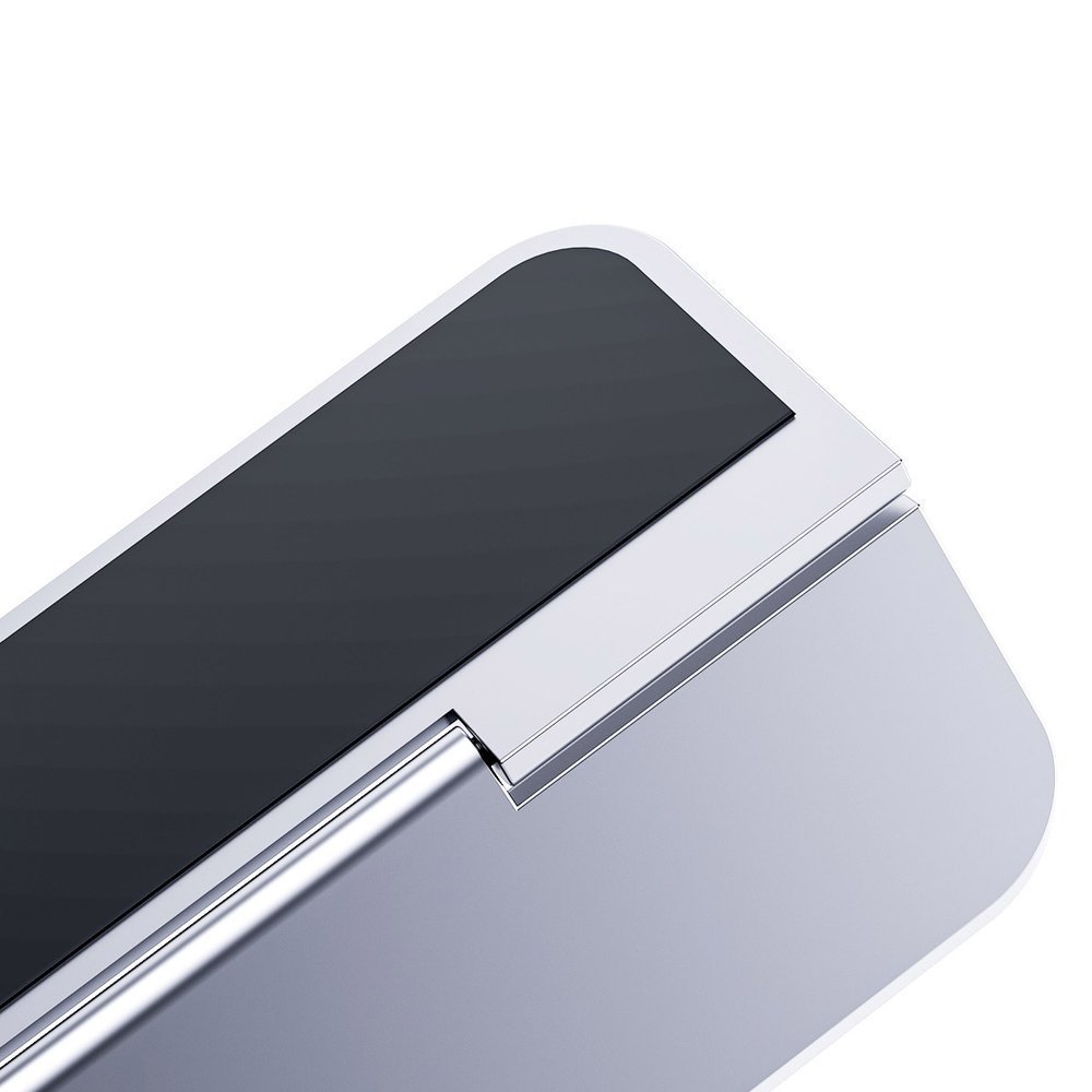 Baseus supporto per laptop MacBook in alluminio adesivo ultra sottile silver SUZC-0S