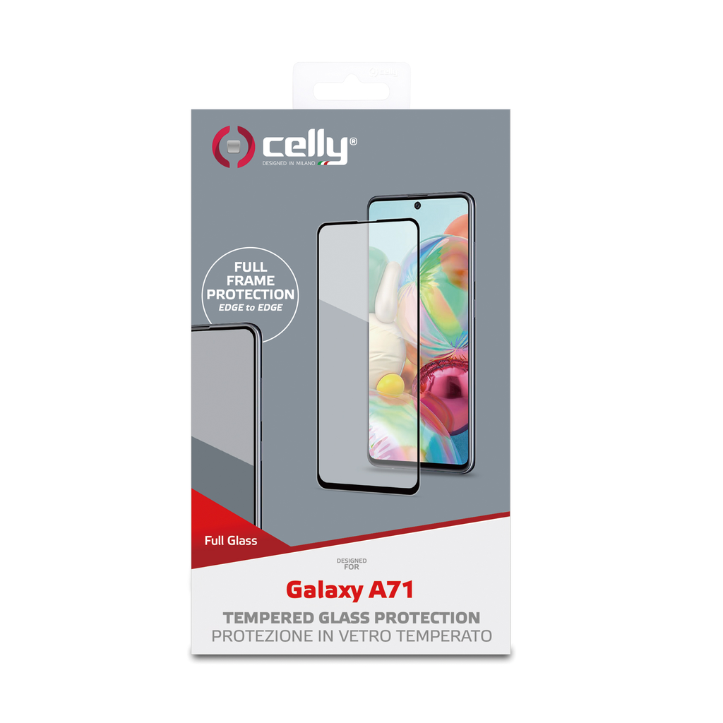 Pellicola vetro Celly Samsung A71 full glass black FULLGLASS832BK