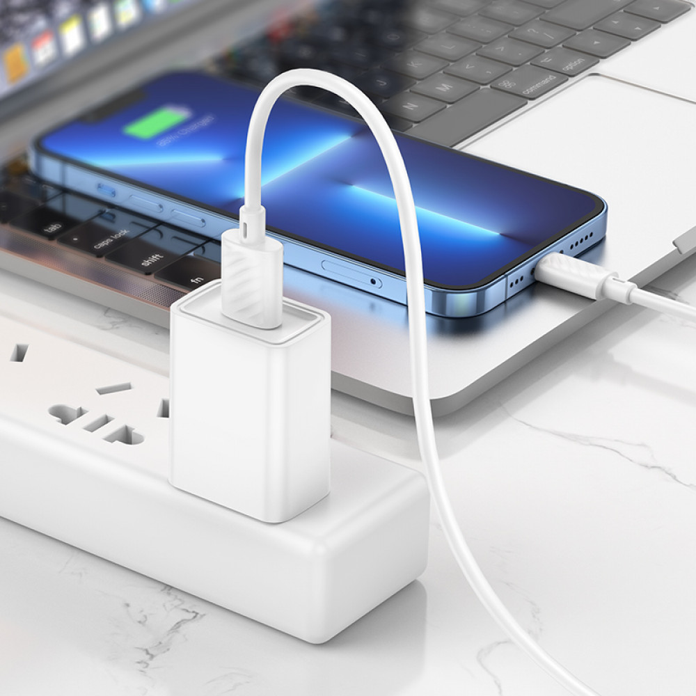 Hoco cavo dati Lightning 1mt 2.4A fast charging white X88