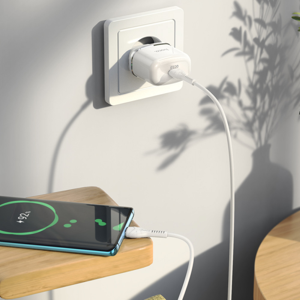 Hoco caricabatteria USB 20W fast charger white N24