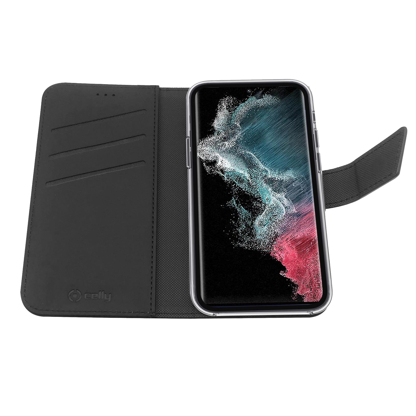 Custodia Celly Samsung S23 Ultra 5G wallet case black WALLY1033