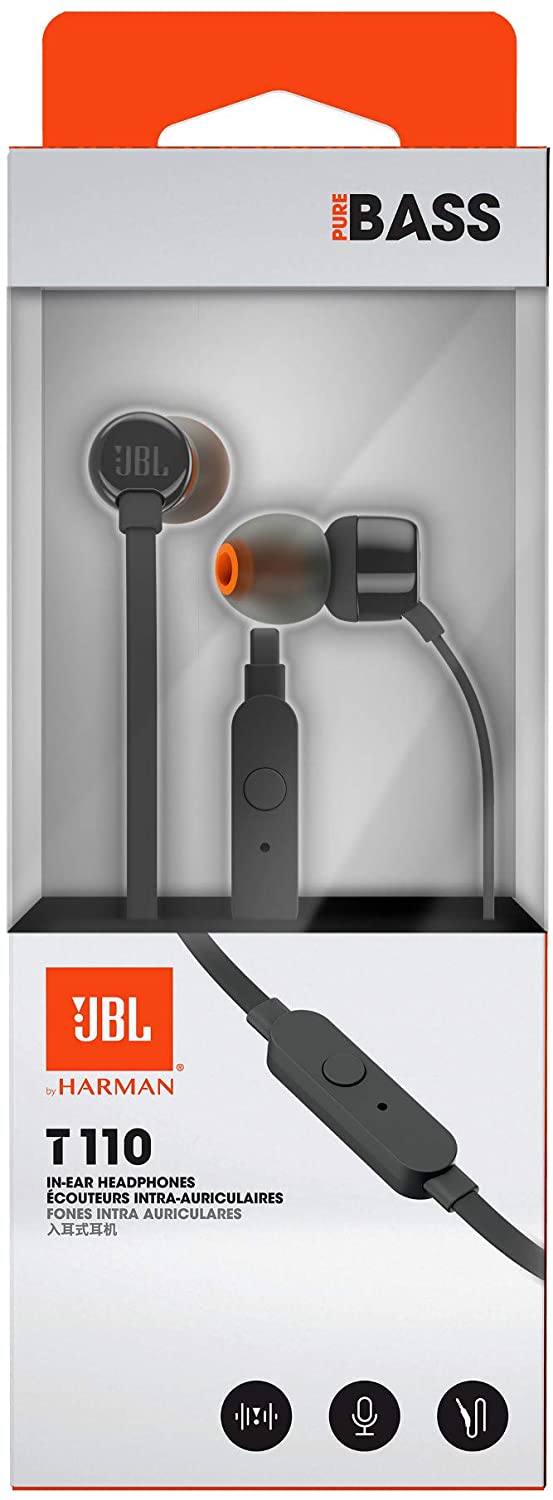 JBL T110 auricolare jack 3.5 mm In Ear black JBLT110BLK