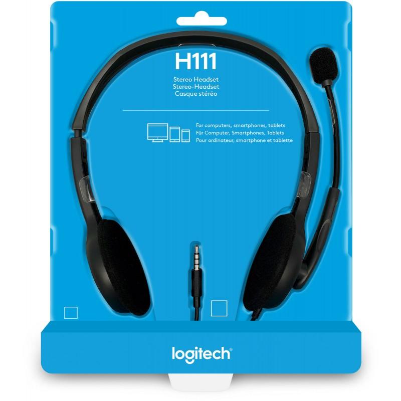 Logitech cuffie con microfono H111 jack multi-device stereo 981-000593