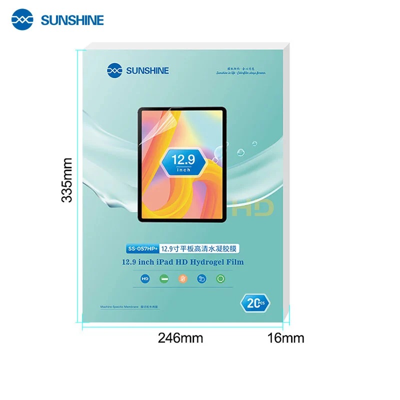 Sunshine SS-057HP+ pellicola HD Tablet (12.9" inch) hydrogel film
