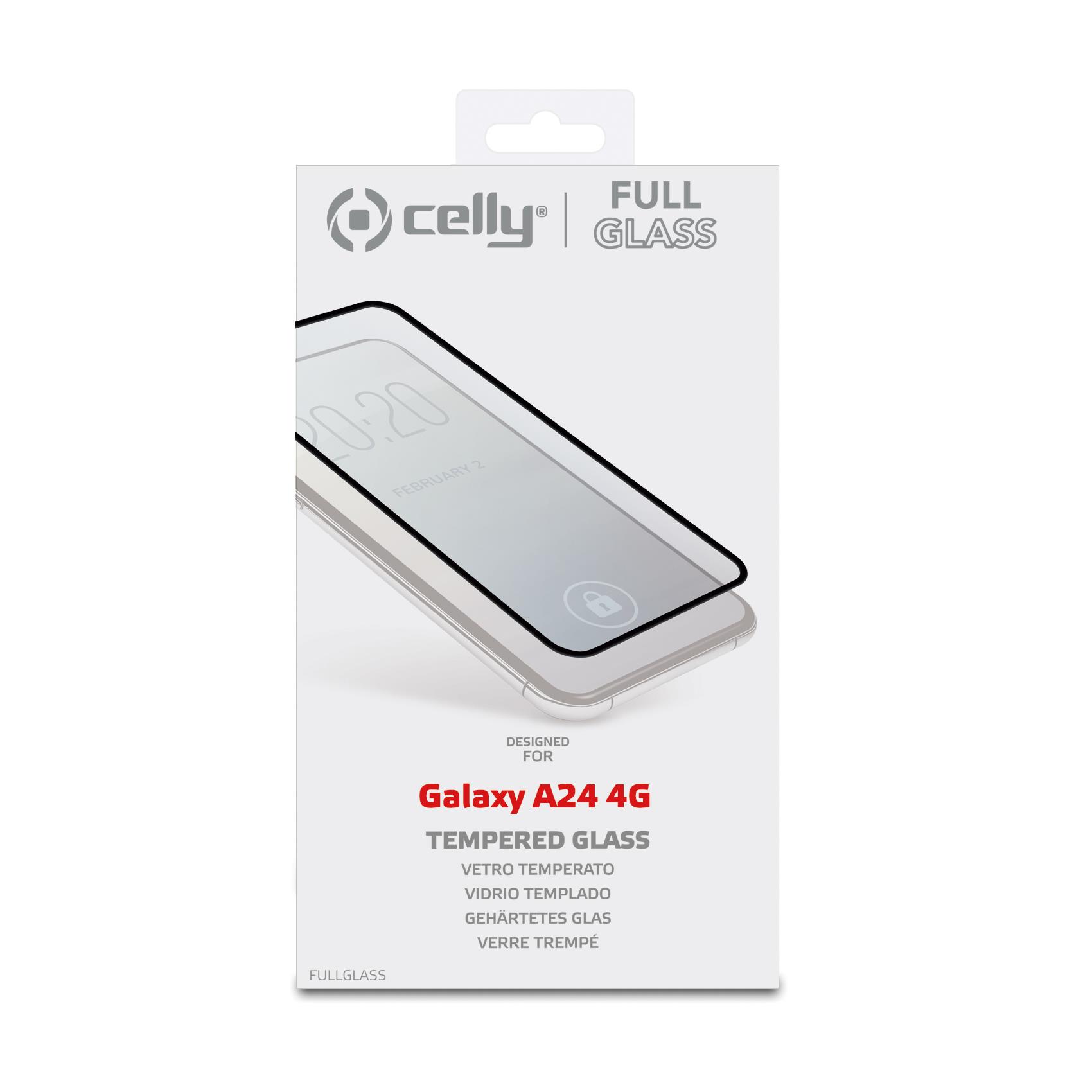 Pellicola vetro Celly Samsung A24 4G full glass FULLGLASS1038BK