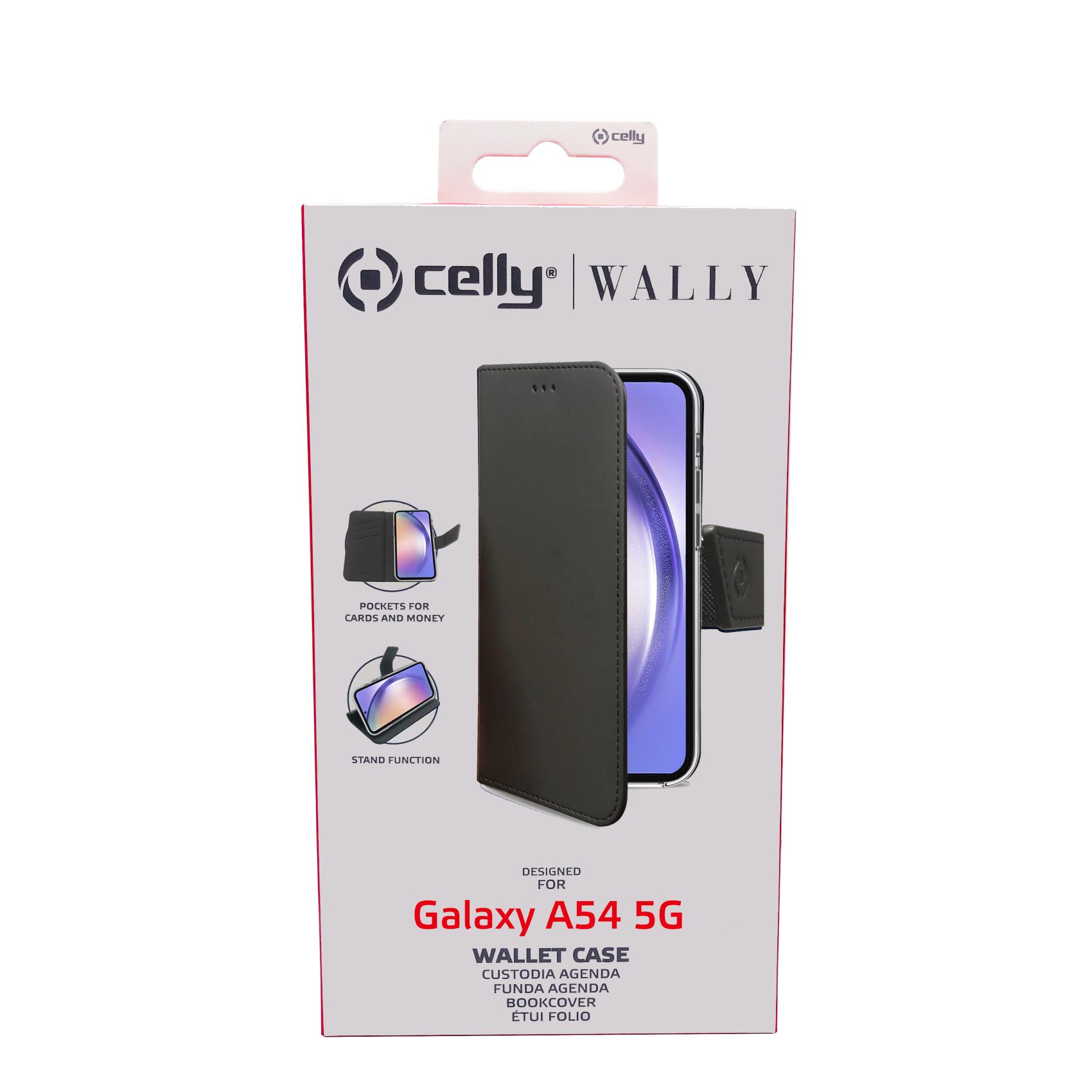 Custodia Celly Samsung A54 5G wallet case black WALLY1037