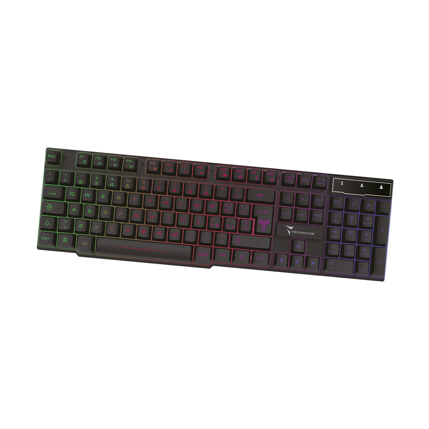 Techmade tastiera mouse e mousepad gaming TM-COMBOGAMING