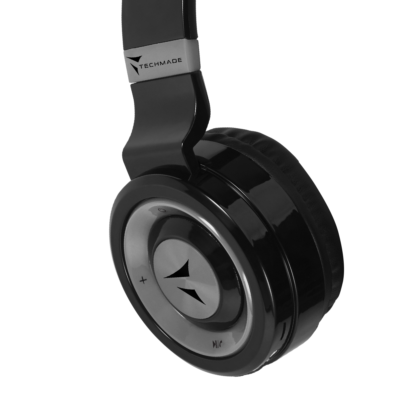 Techmade Cuffia bluetooth con microfono grey TM-046-GY