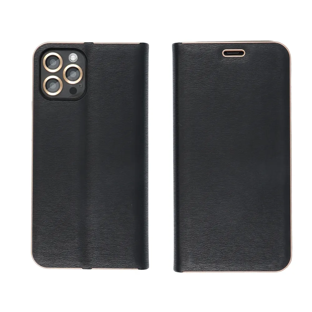 Custodia per iPhone 14 Pro iPhone 15 Pro Luna book flip black