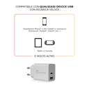 Techmade charger USB 20W 2 ports USB + USB-C fast white TM-TC046AC