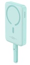 Baseus Power Bank 10000mAh 30W Magnetic Wireless Mini Fast Charge con cavo Type-C Peppermint Blue P1002210B333-00