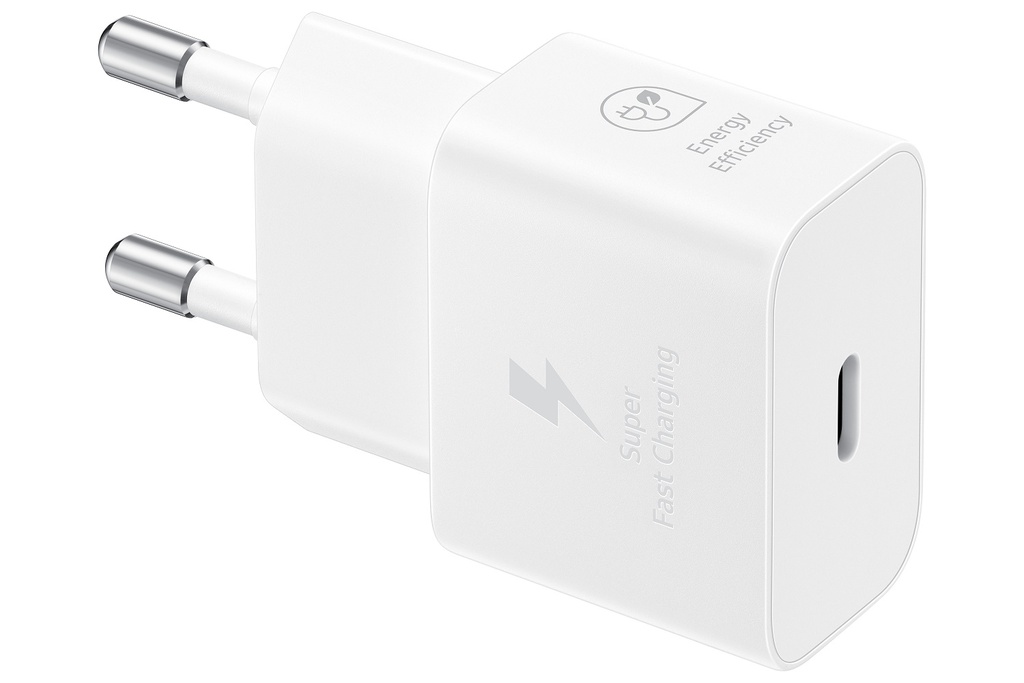 Samsung Caricabatterie USB-C 25W + cable Type-C super fast charger white EP-T2510XWEGEU