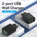 Vention Caricabatterie 18W 2 porte (USB) black FBAB0-EU