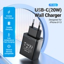 Vention Caricabatterie 20W Type-C black FADB0-EU