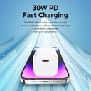 Vention Caricabatterie 30W Type-c GaN white FAKW0-EU