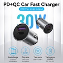 Vention Caricabatterie per Auto 30W 2 porte (USB) Mini alluminium gray FFFH0