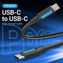 Vention Cavo Dati Type-C to Type-C PVC 1mt Black COSBF