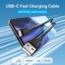 Vention Cavo Dati USB to Type-C 3A 1mt black CTHBF