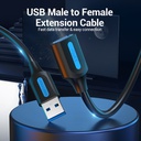 Vention Cavo Dati di prolunga USB 3.0 da maschio a femmina 1.5mt PVC black CBHBG