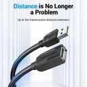 Vention Cavo Dati di prolunga USB da maschio a femmina 2mt black VAS-A44-B200