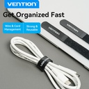 Vention Nastro in velcro 180mm black 2pz KAOB0-10