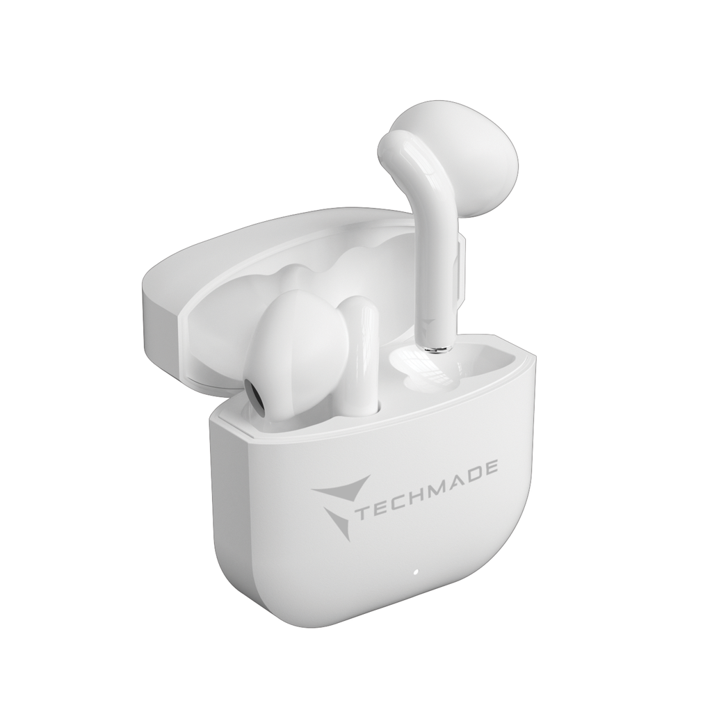 Techmade Auricolari senza filo white TM-XM201-WH