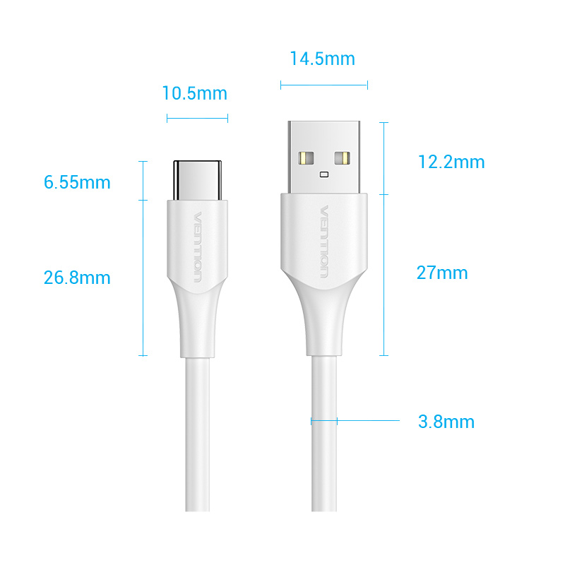 Vention Cavo Dati USB to Type-C 3A 1mt white CTHWF
