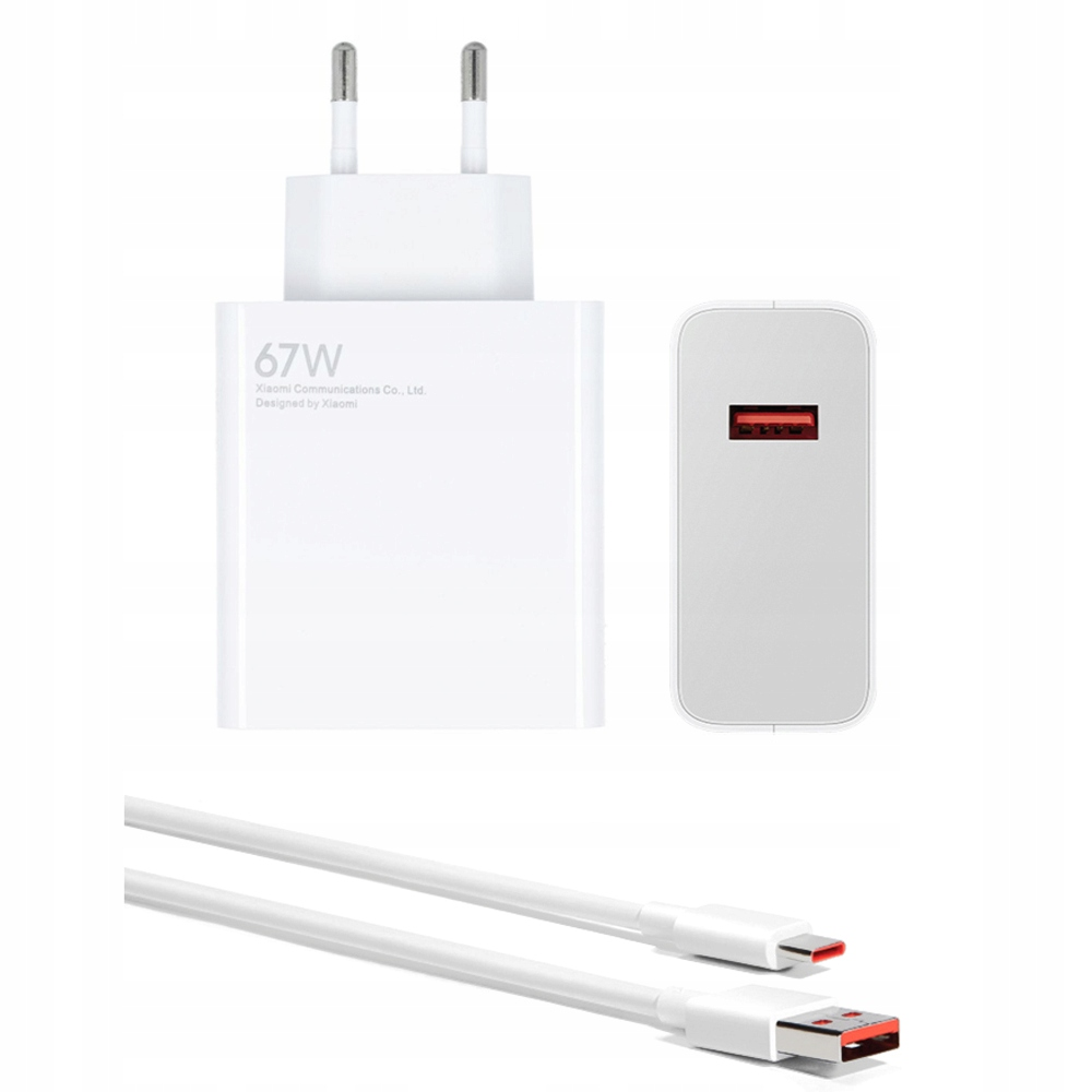 Xiaomi Caricabatterie 67W USB con Cavo Type-C White BHR9465EU